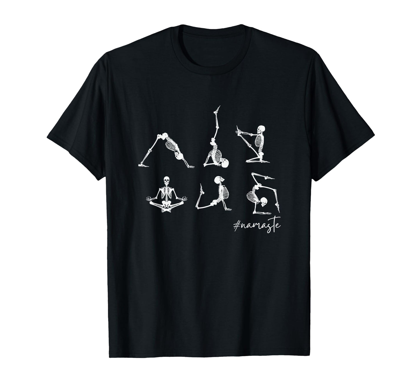 Skeleton Yoga Namaste Funny Halloween Meditation Costume T-Shirt
