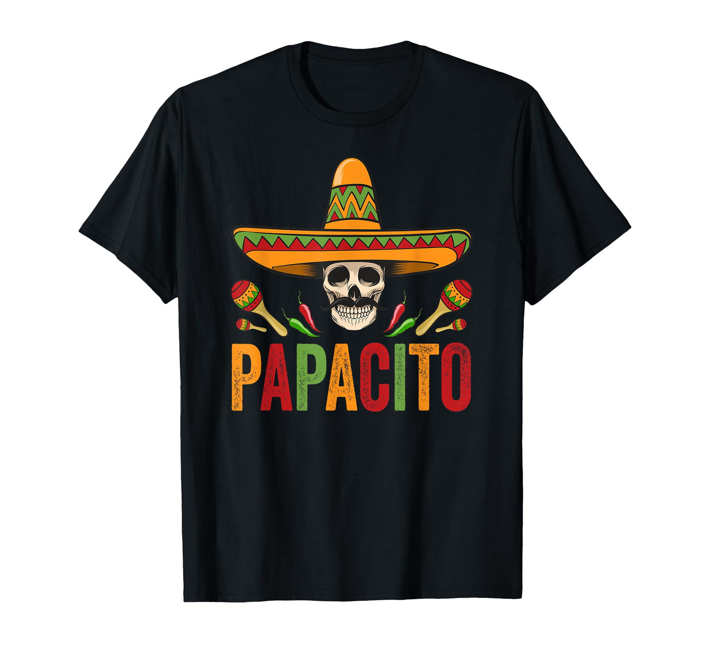 Papacito Shirt Funny Mexican Skull Cinco De Mayo T-Shirt