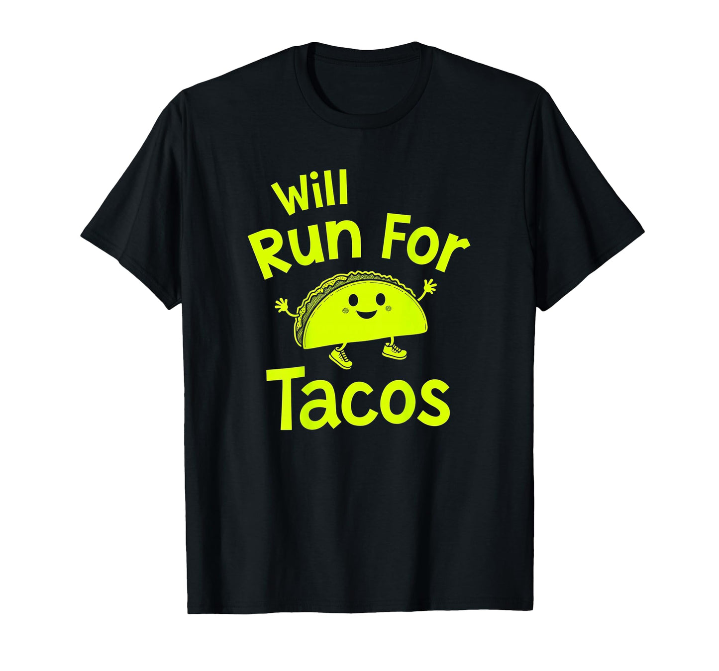 Running for Tacos, Backprint T-Shirt