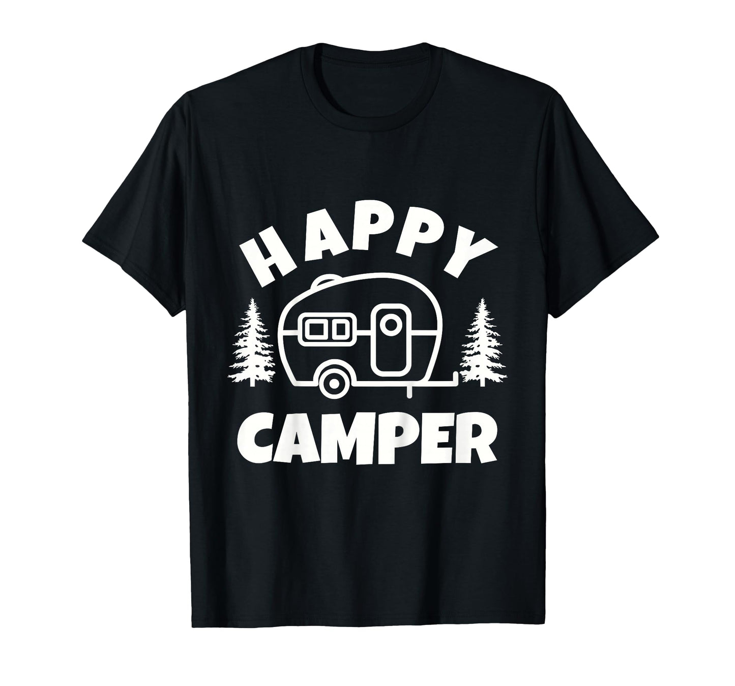 Cute Happy Camper RV Van Camping Summer Road Trip Boys Girls T-Shirt