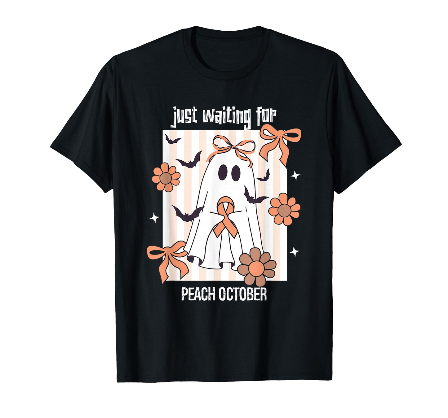 October Halloween- Endometrial Cancer Awareness Ribbon T-Shirt