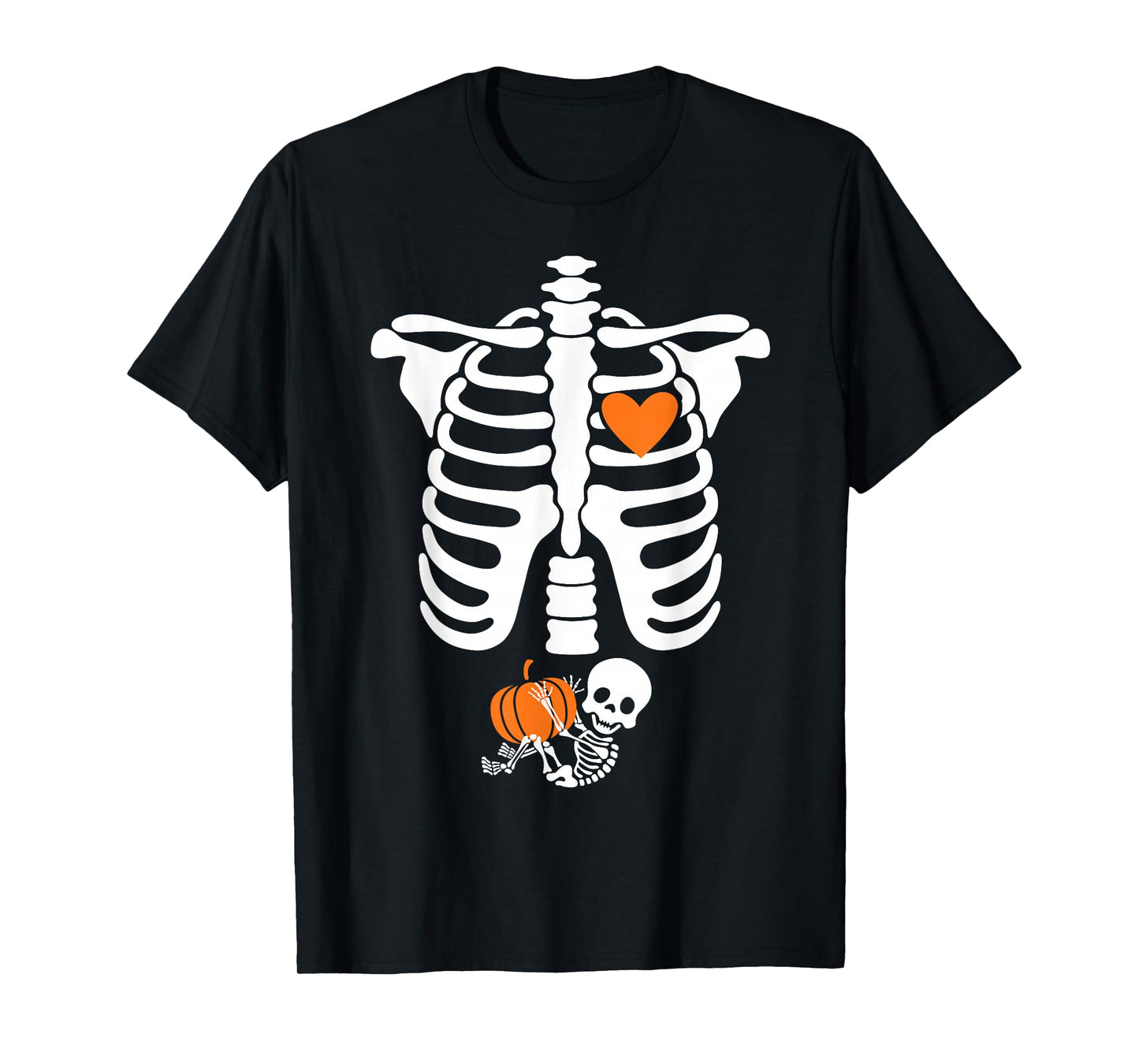 Halloween X-Ray Pregnancy Expecting Baby Design T-Shirt