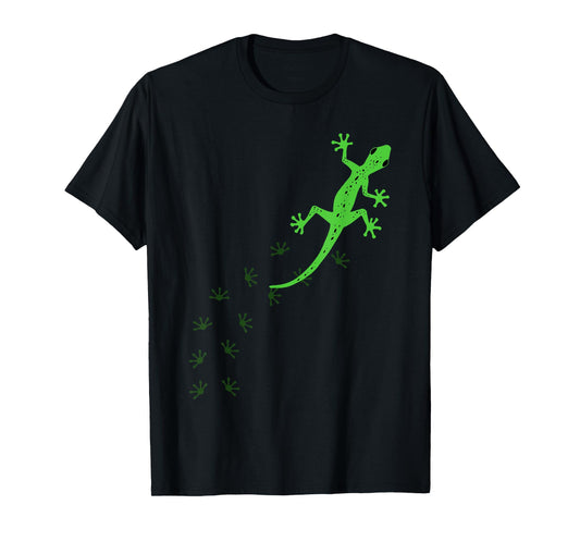 Cool Lizard Design For Men Women Gecko Pet Animal Creature T-Shirt, Black