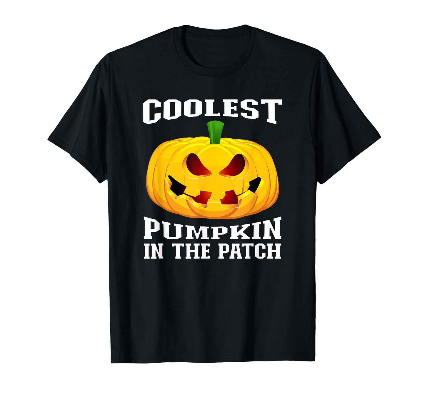 Coolest Pumpkin in The Patch Boys Girls Kid Teens Halloween T-Shirt
