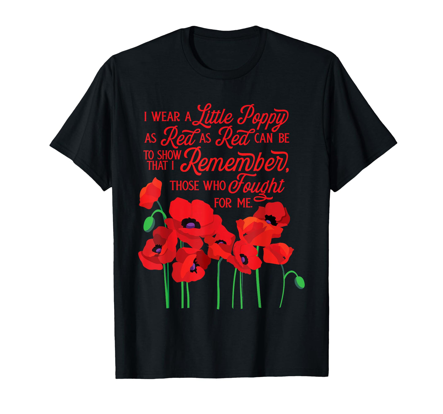 Veterans Day, Red Poppy, Poppies floral graphic T-Shirt