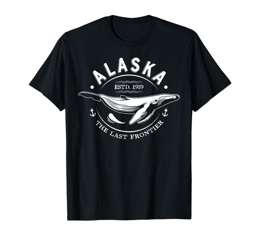 Alaska The Last Frontier Whale Home Cruise Vintage Men Women T-Shirt