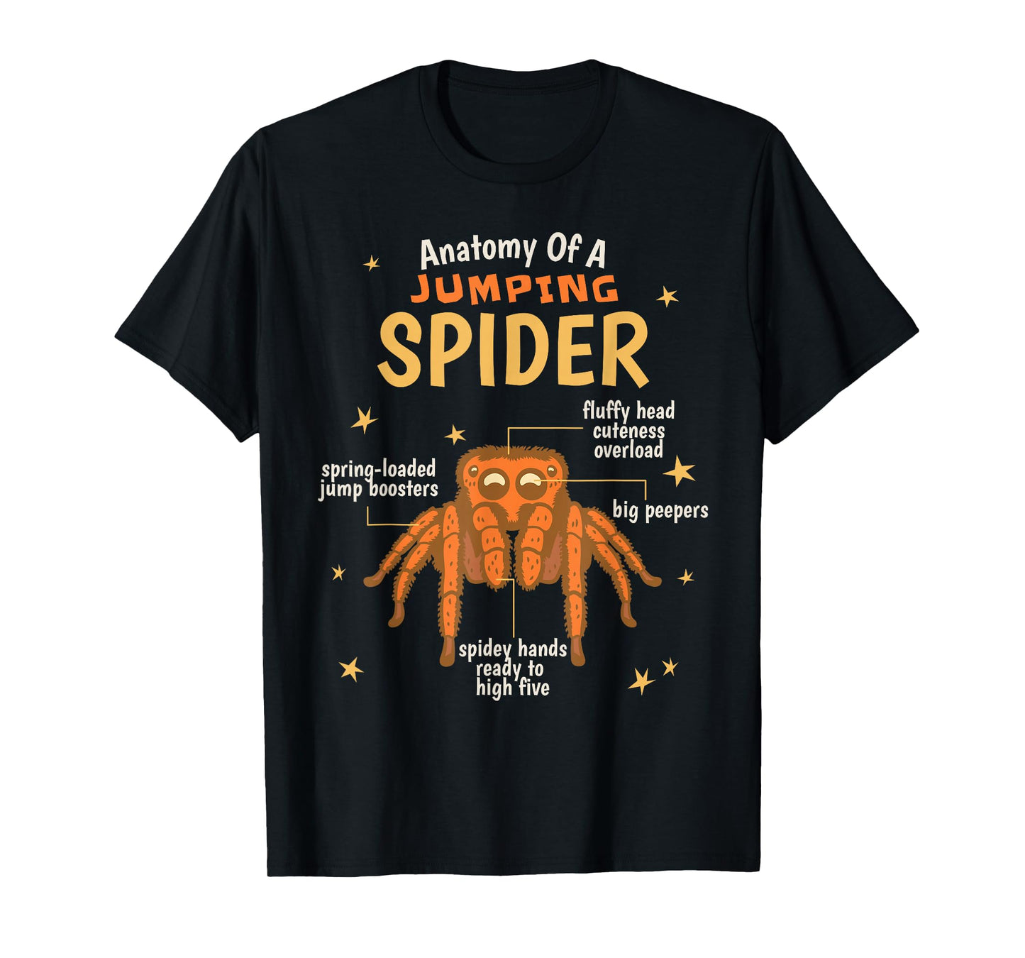Jumping Spider Anatomy Kawaii T-Shirt