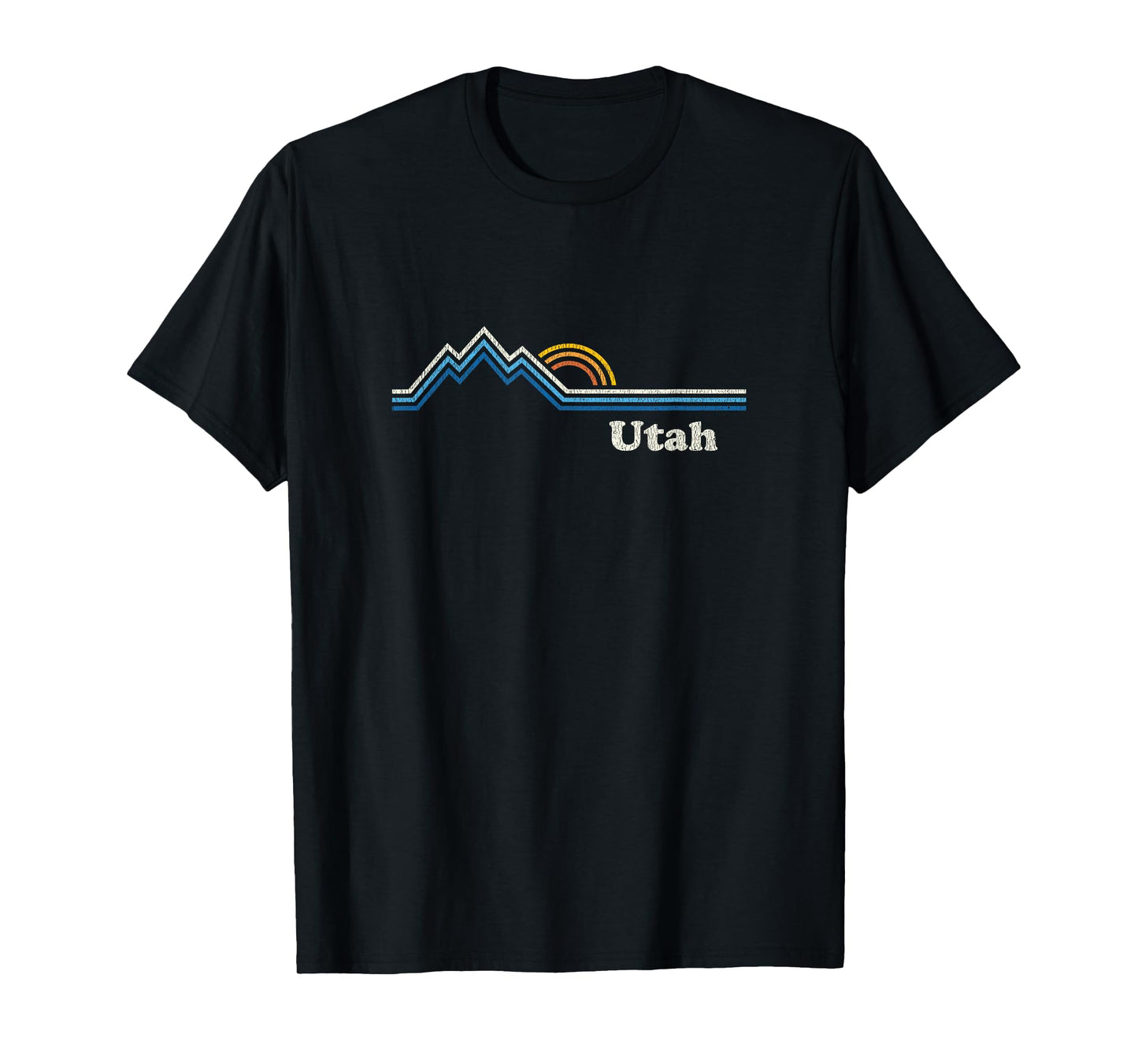 Retro Utah T Shirt Vintage Sunrise Mountains Tee Design T-Shirt
