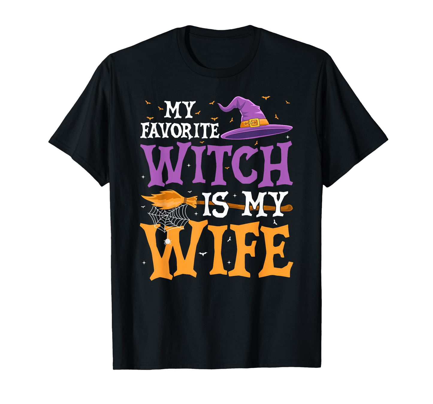 My Favorite Witch is My Wife Funny Husband Halloween T-Shirt