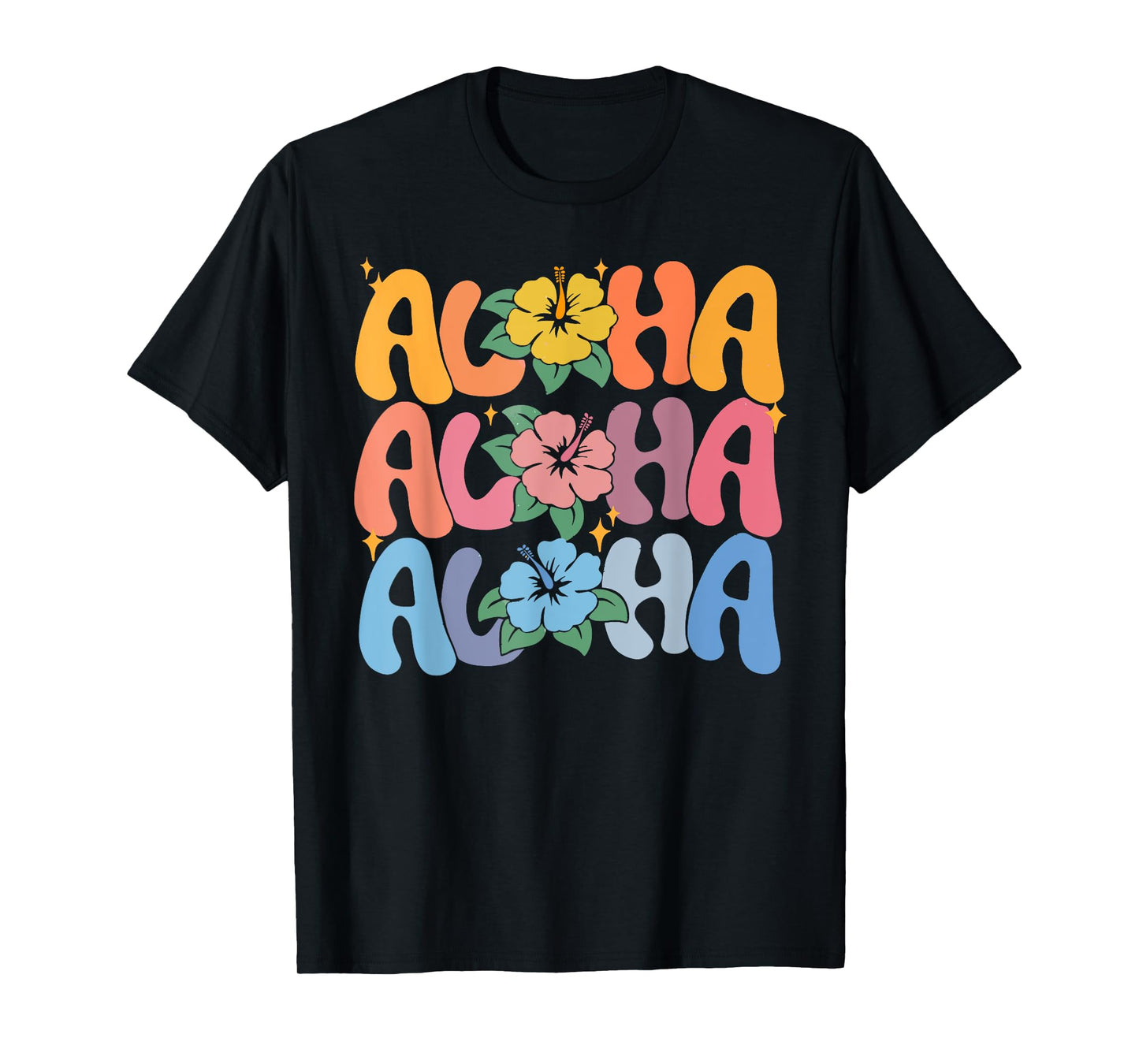 Aloha Hawaiian Summer Vacation Flower Hibiscus Kids Girl T-Shirt