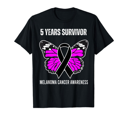 5 Years Melanoma Free Skin Cancer Survivor T-Shirt