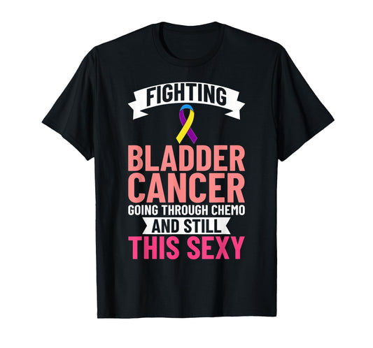 Bladder Cancer Ribbon Awareness Chemo Survivor T-Shirt