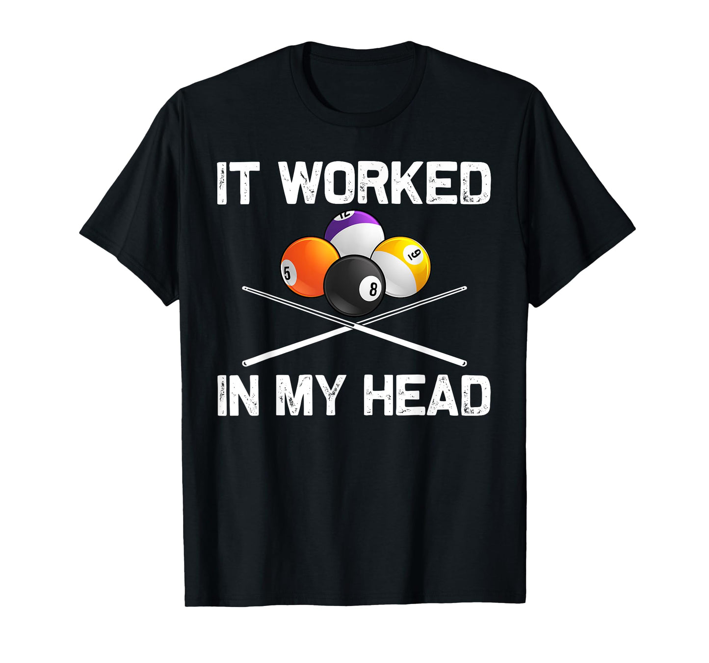 Funny Billiards Art For Men Women Billiard Lover Pool Player T-Shirt