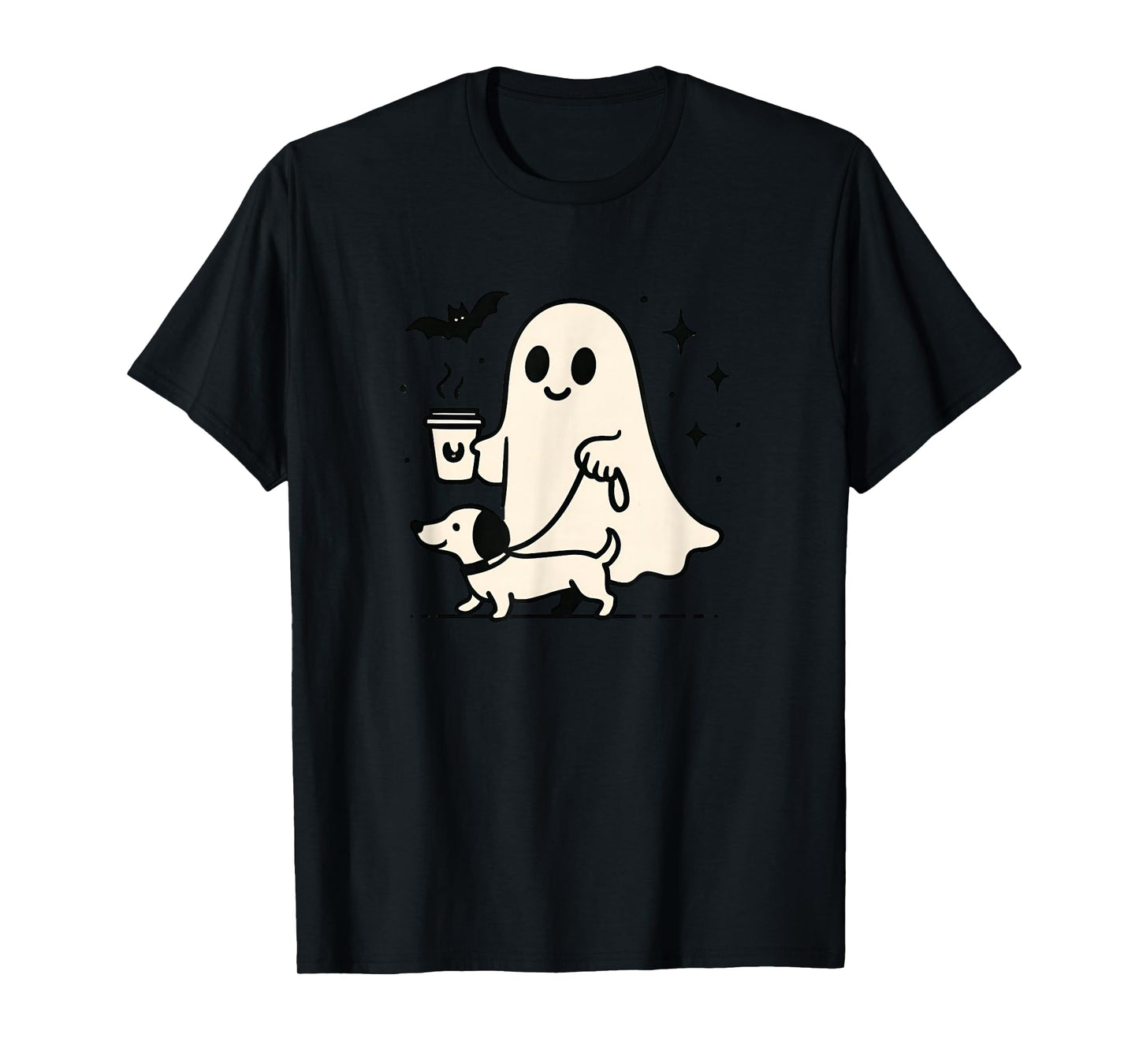 Funny Dachshund Ghost Halloween Spooky Season Weenie Dog T-Shirt