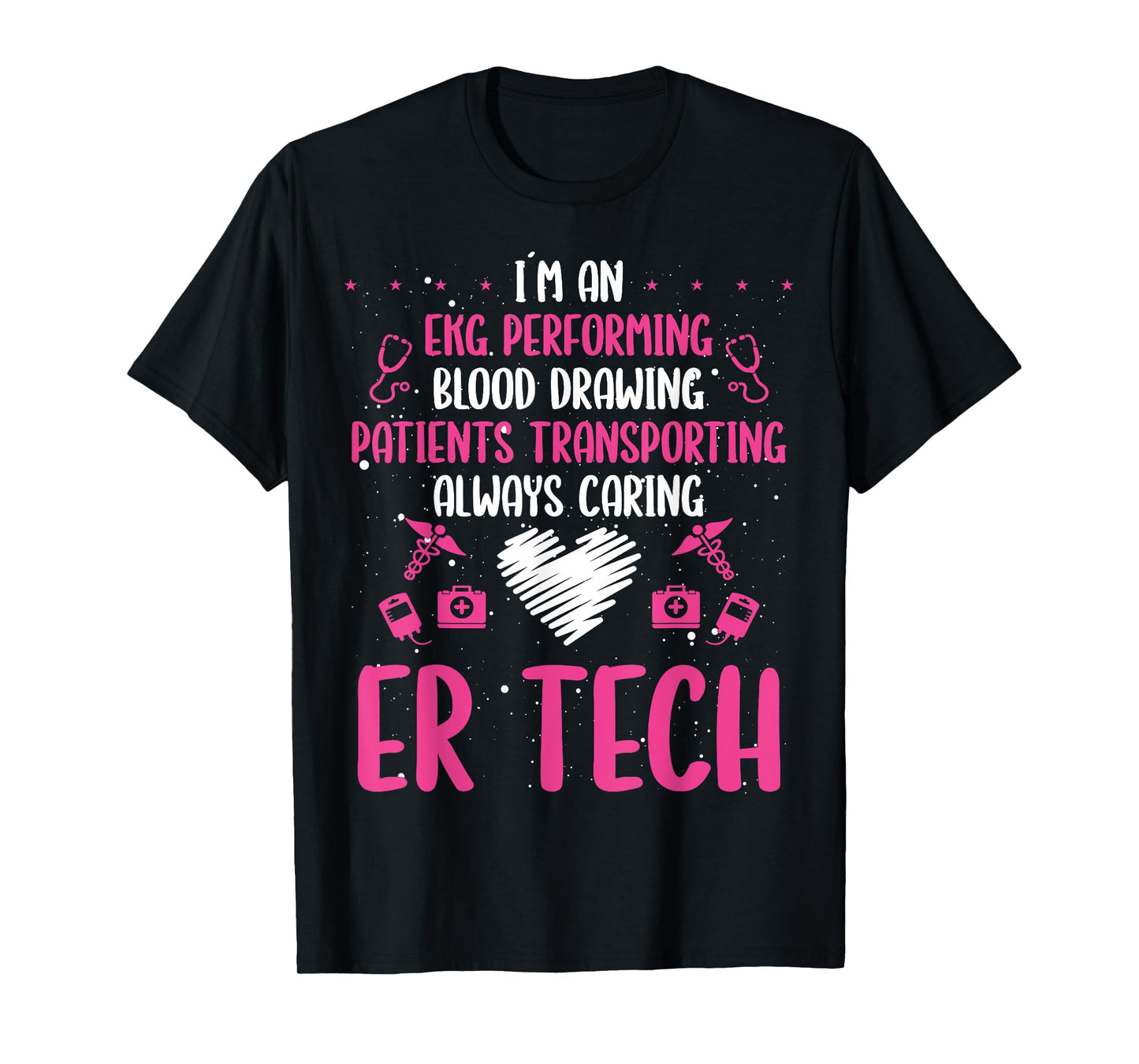 ER Tech Badge Buddy Emergency Room Technician Essentials T-Shirt