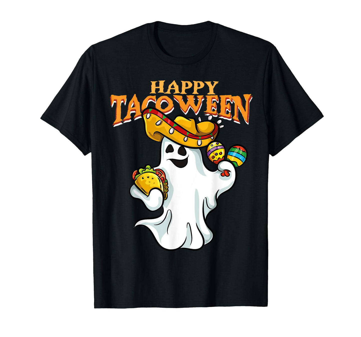 Tacoween T-Shirt Halloween Mexico Mexican Ghost Taco Costume T-Shirt