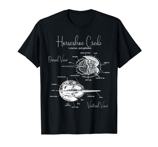 Atlantic Horseshoe Crab Anatomy Marine Biology Ocean Animal T-Shirt
