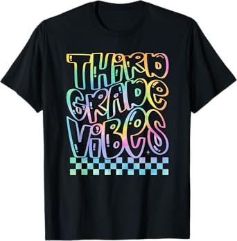 3rd Grade Vibes Tie Dye Happy Teachers Kids Back To School T-Shirt