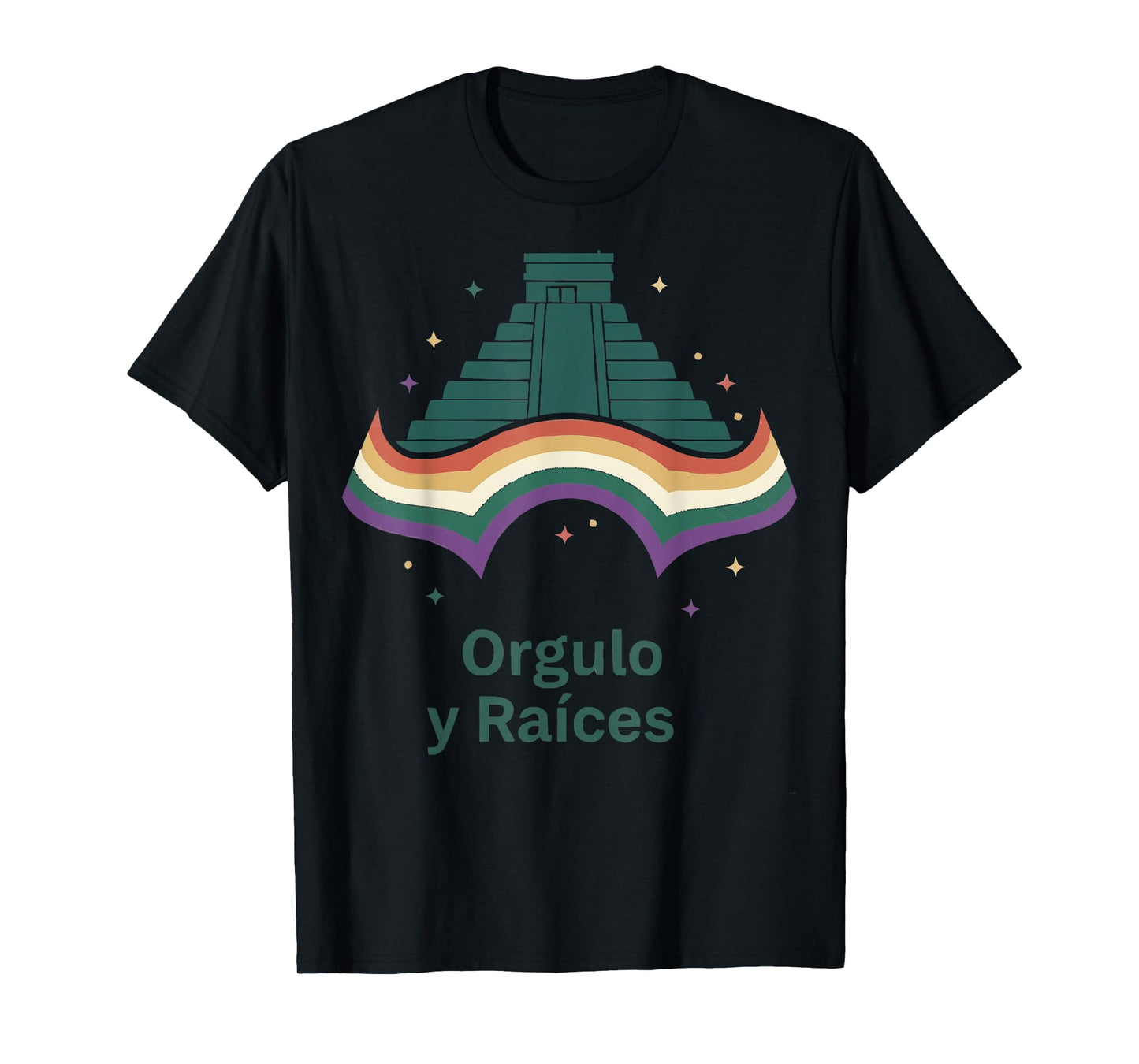 Mexican Chicano Aztec Mayan Orgullo y Raíces T-Shirt