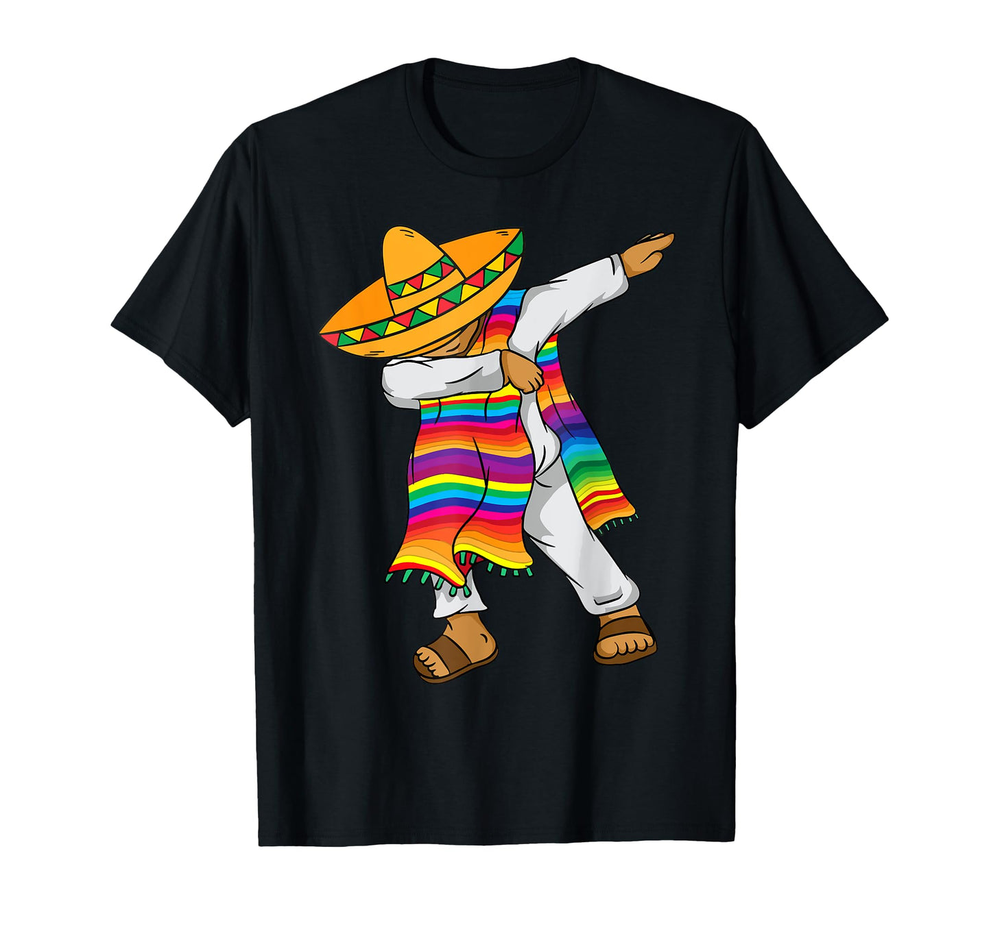 Cinco De Mayo Dabbing Mexican Poncho Kids Toddler Boy Men T-Shirt