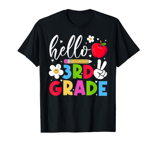 Back To School Hello Third Grade Team 3rd Grade Boy Girl T-Shirt