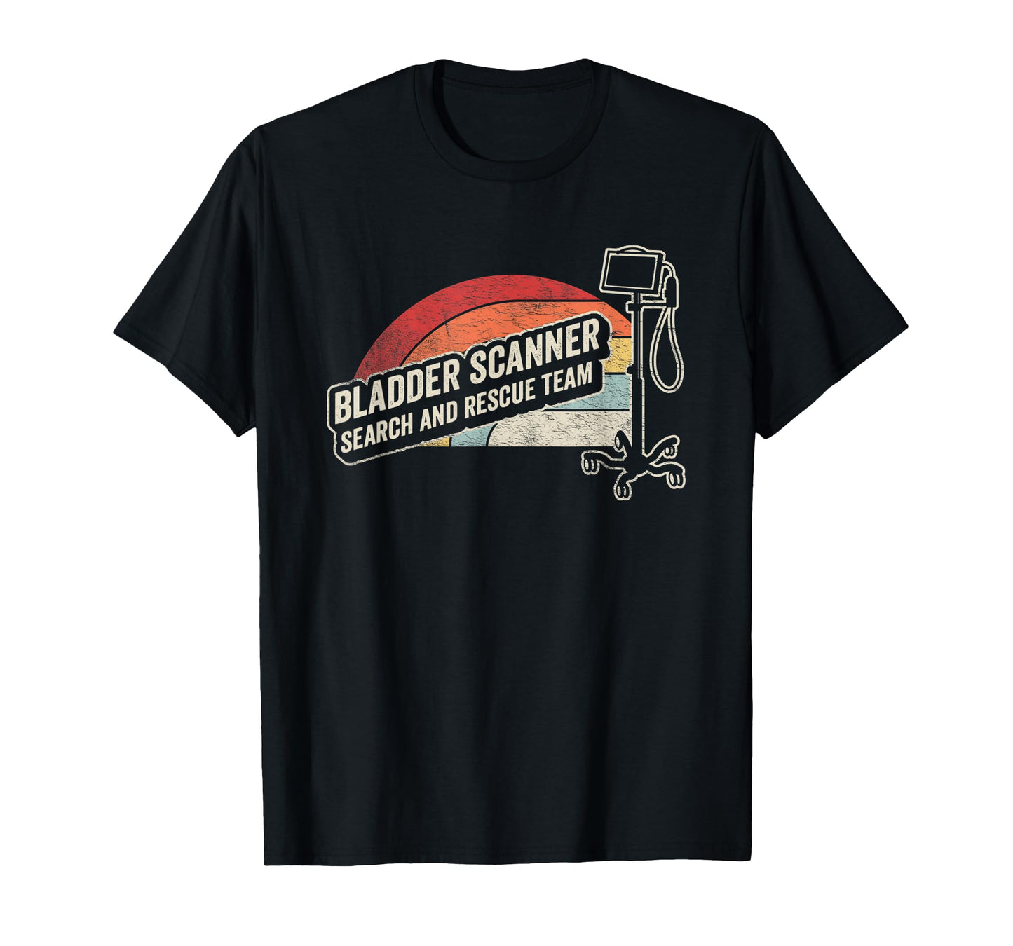 Retro Vintage Funny Nurse Shirt Bladder Scanner Search Team T-Shirt