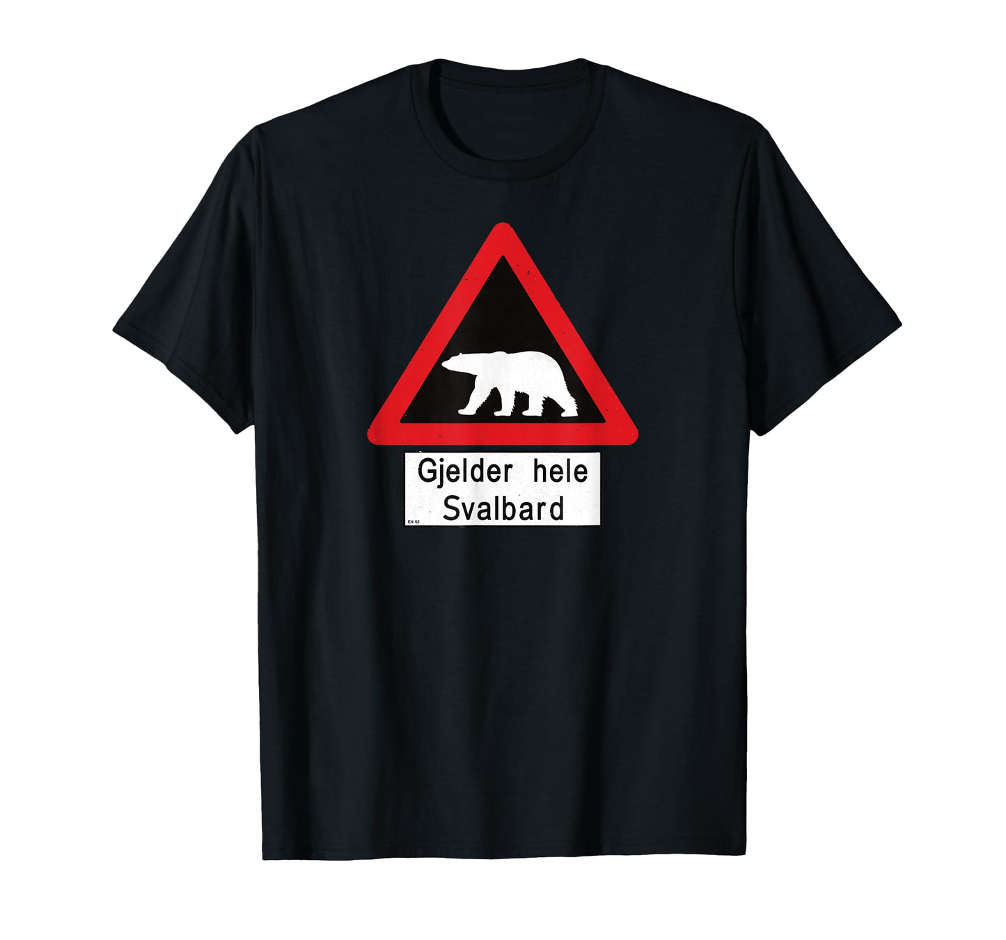 Svalbard T Shirt Polar Bear Sign Gjelder hele Norway T-Shirt T-Shirt