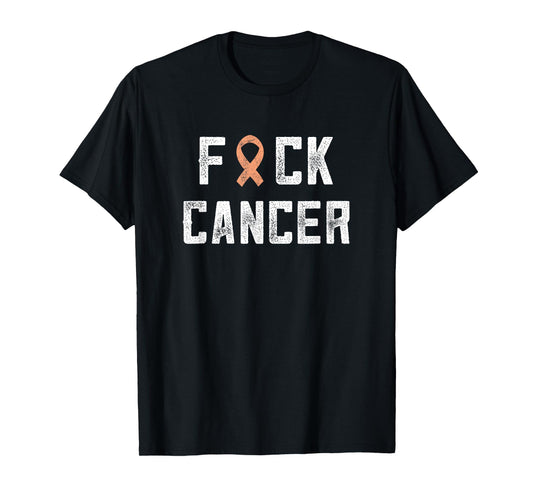 Endometrial Cancer Gifts Fck Cancer Uterine Cancer Gifts T-Shirt