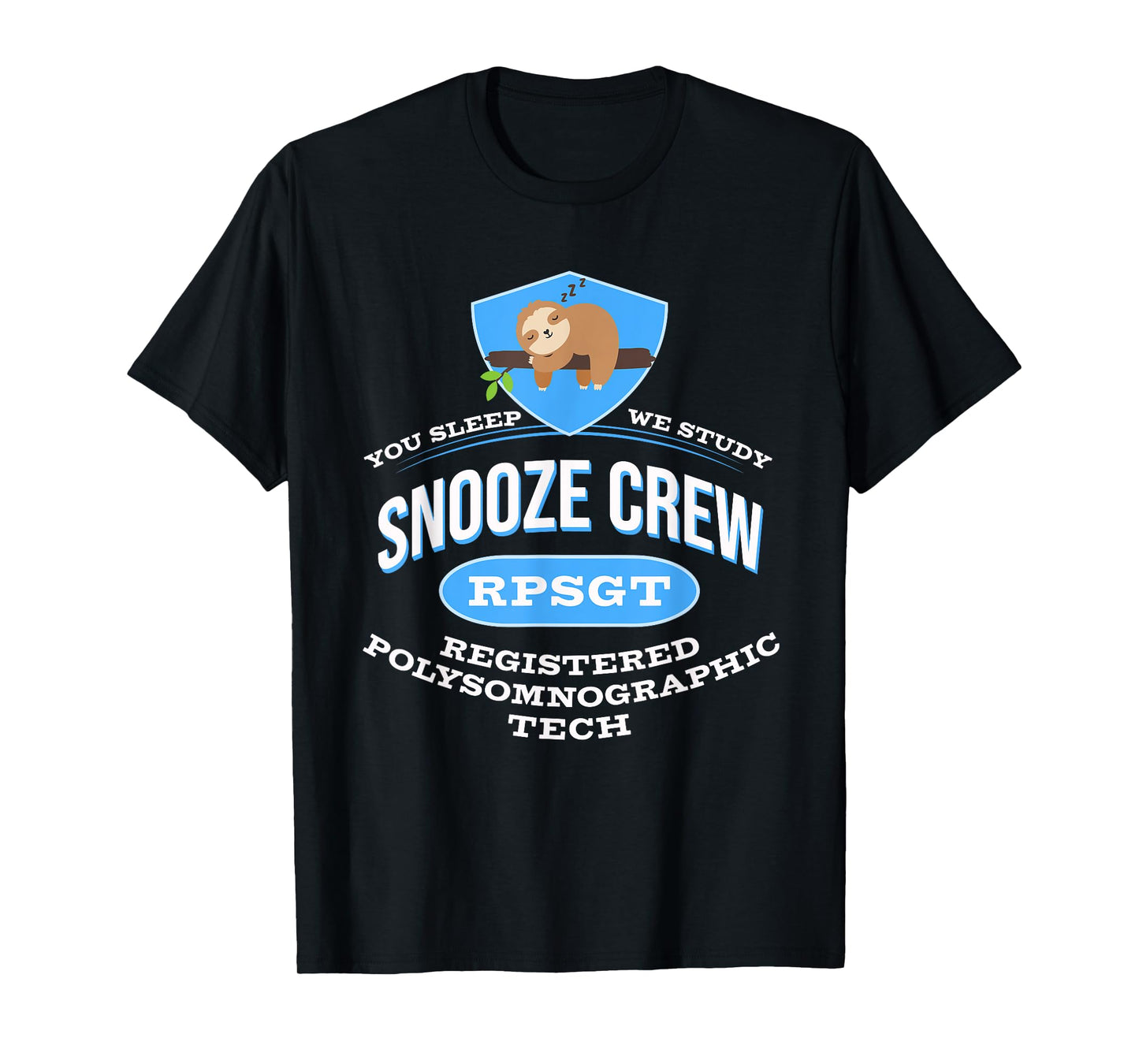 RPSGT Wee Sloth Snooze Crew Registered PolySomnoGraphic Tech T-Shirt