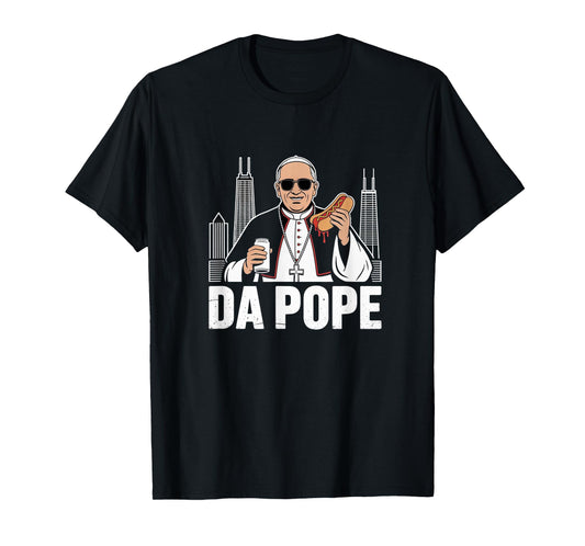 Da Pope From America Chicago Pope Leo XIV Funny Vintage T-Shirt