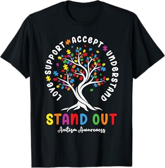 Love Support Accept Understand Autism Awareness Autistic T-Shirt