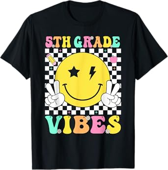 5th Grade Vibes Teacher Kids Fifth Grade Team Back To School T-Shirt