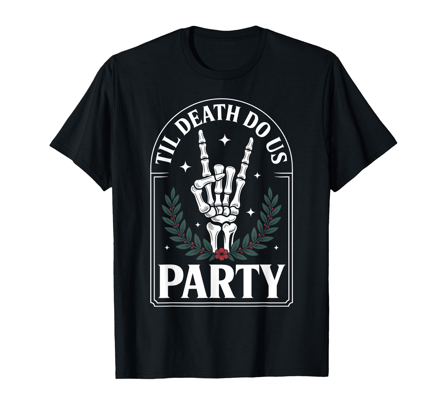 Til Death Do Us Party Retro Halloween Bachelorette Matching T-Shirt