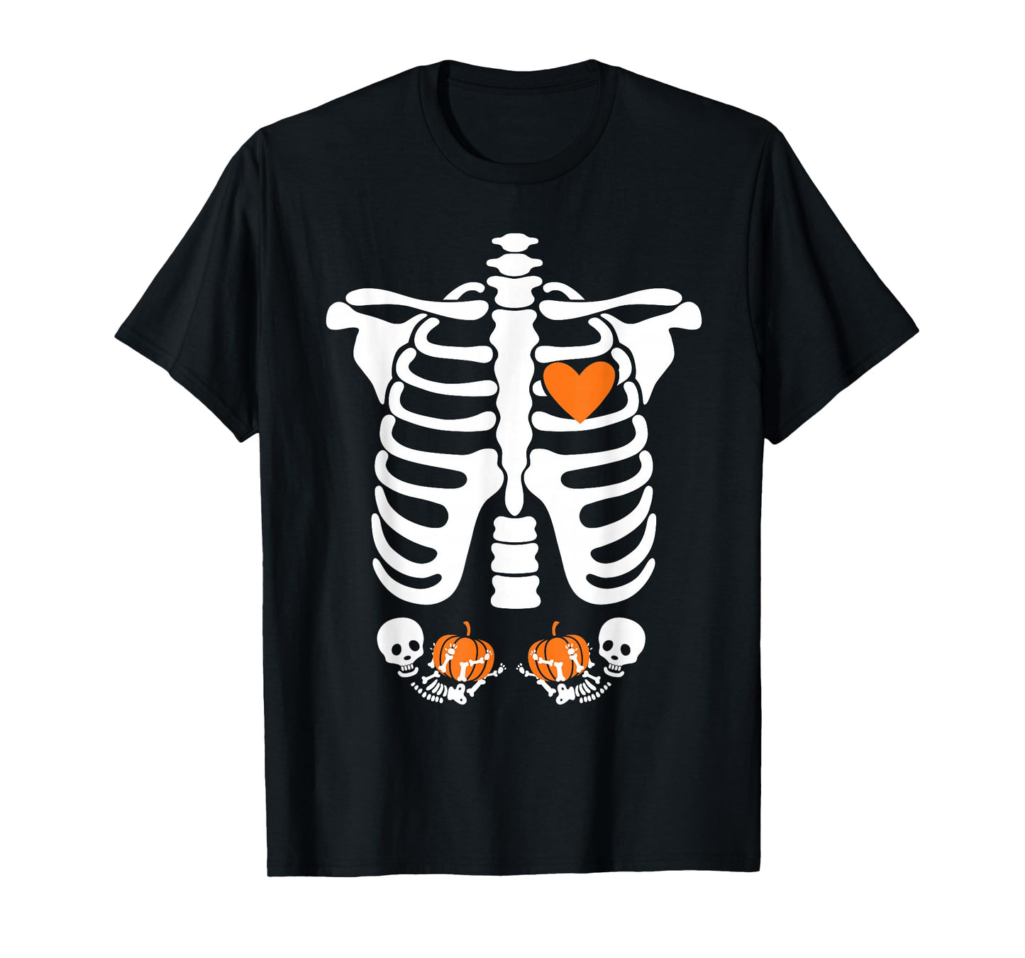 Halloween X-Ray Pregnancy Shirt Expecting Twins Babies T-Shirt