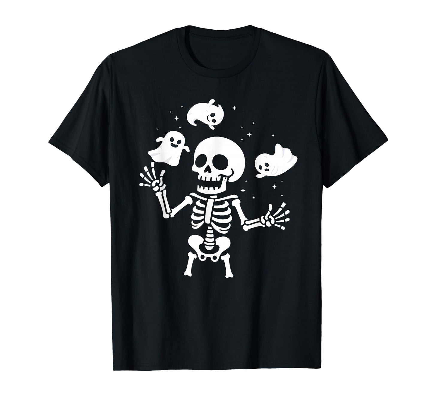 Boo Ghost Scary Spooky Skeleton Funny Halloween T-Shirt