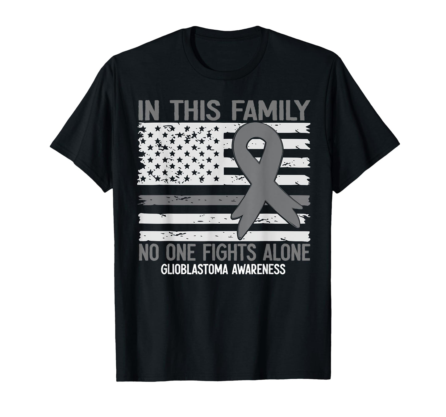 Glioblastoma Warrior US Flag glioblastoma awareness T-Shirt