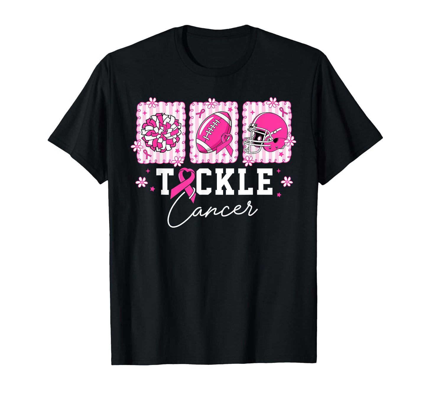 Tackle Breast Cancer Awareness American Football Pink Out T-Shirt