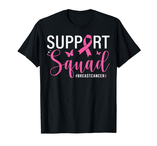 Support Squad Breast Cancer Awareness Pink Ribbon T-Shirt