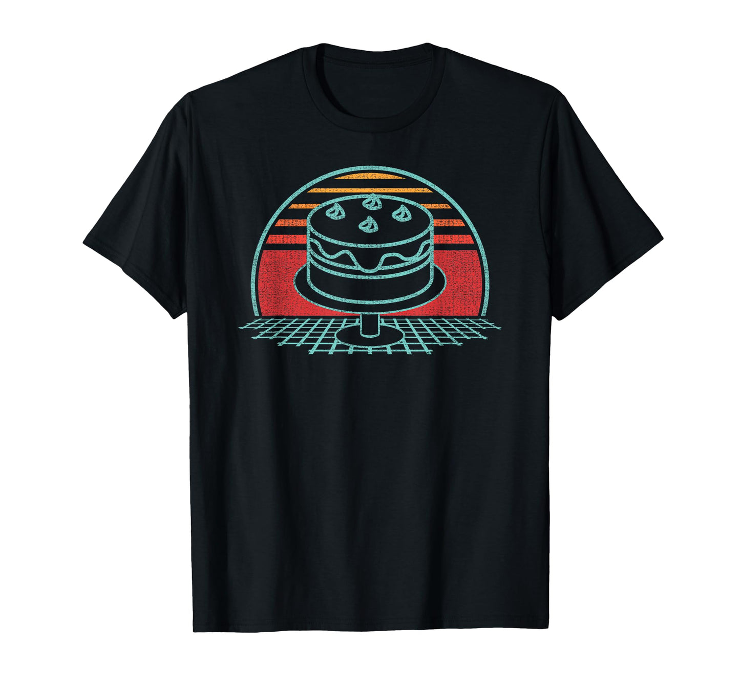 Cake Retro Foodie Vintage 80s Style Gift T-Shirt