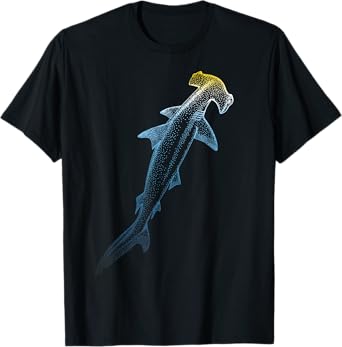 Beautiful Colors Swimming Hammerhead Shark Lovers T-Shirt