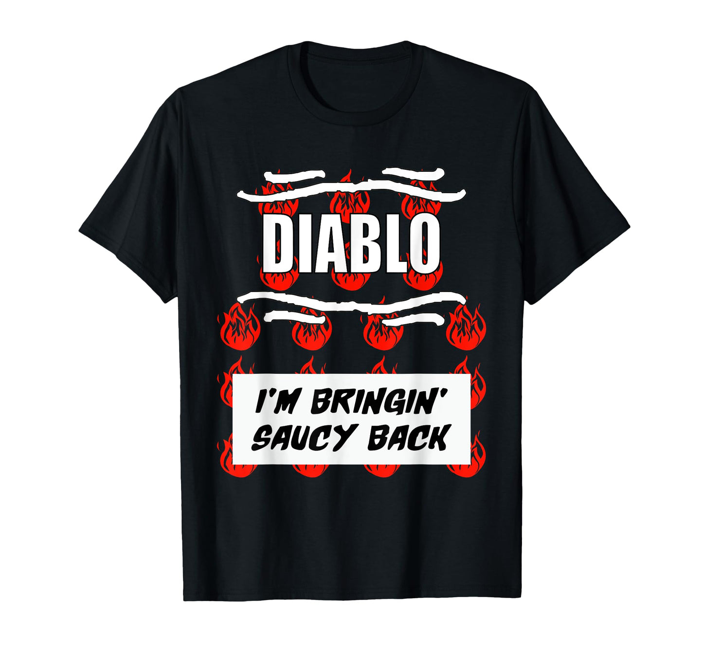 HOT SAUCES Group Halloween Costumes Taco DIABLO SAUCE T-Shirt