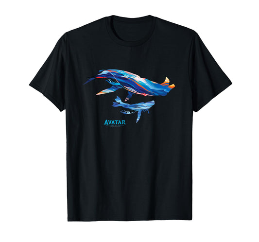 Avatar: The Way of Water Tulkun Mother and Calf Illustrated T-Shirt