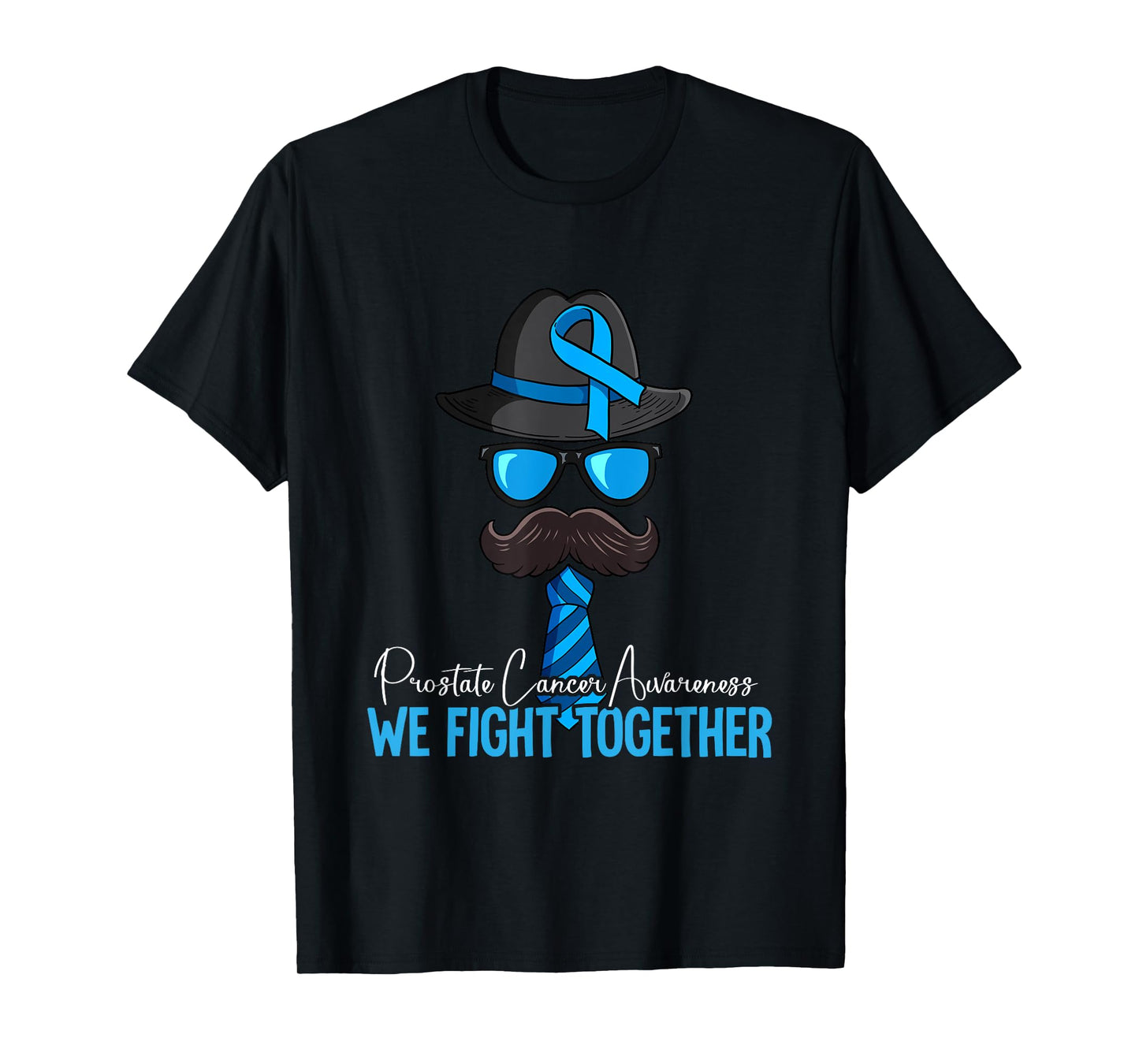 Prostate Cancer Awareness Gift Prostate Cancer Awareness T-Shirt Unisex-Adults, Unisex-Kids Black Short Sleeve Classic Fit U-Neck T-Shirt