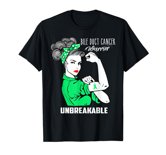 Bile Duct Cancer Warrior Unbreakable Shirt Cancer Awareness T-Shirt