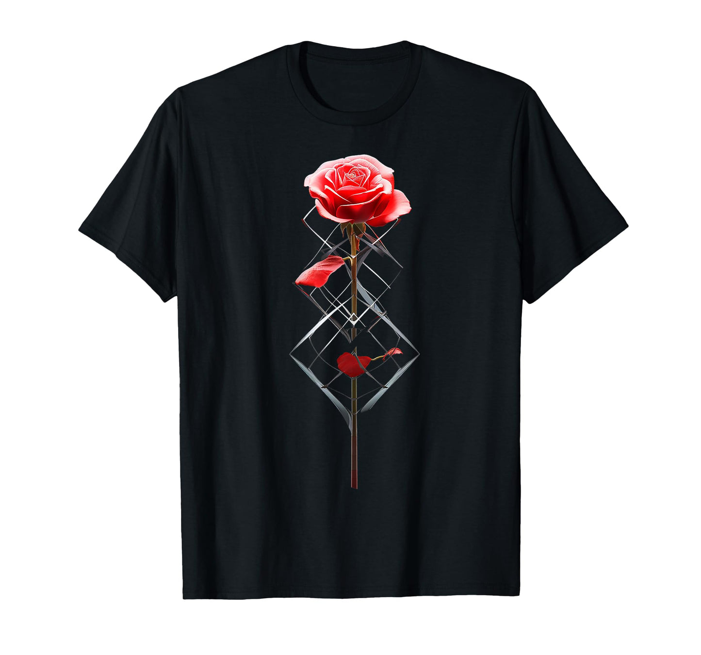Rose Nature Artwork DNA Art Graphic Rose T-Shirt