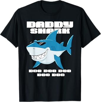 Daddy Shark shirt Funny Fathers Day gift for Kids Mens dad T-Shirt