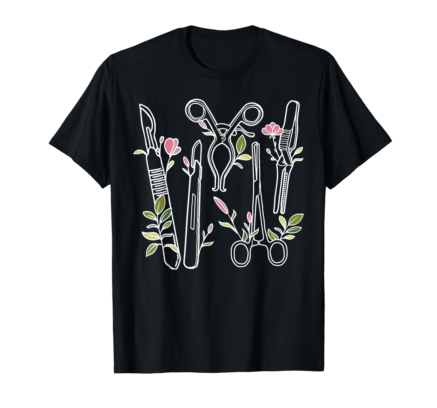 Floral Surgical Tech Surgery Medical Med School Graduation T-Shirt
