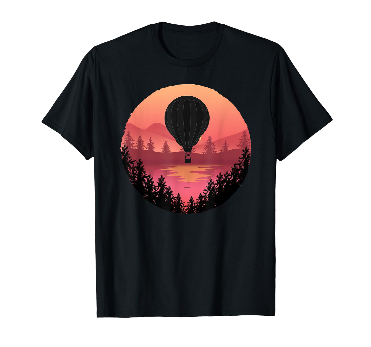 Pretty Flying Hot Air Balloon: Cool Sunset Ballooning Lovers T-Shirt