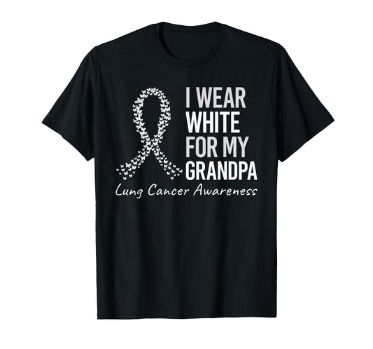 I Wear Grandpa For My Aunt Lung Cancer Awareness Warrior T-Shirt