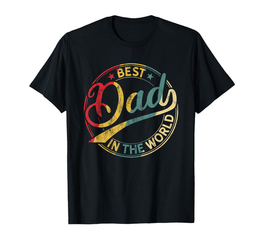 Best Dad in the World Father's Day Vintage Dad T-Shirt